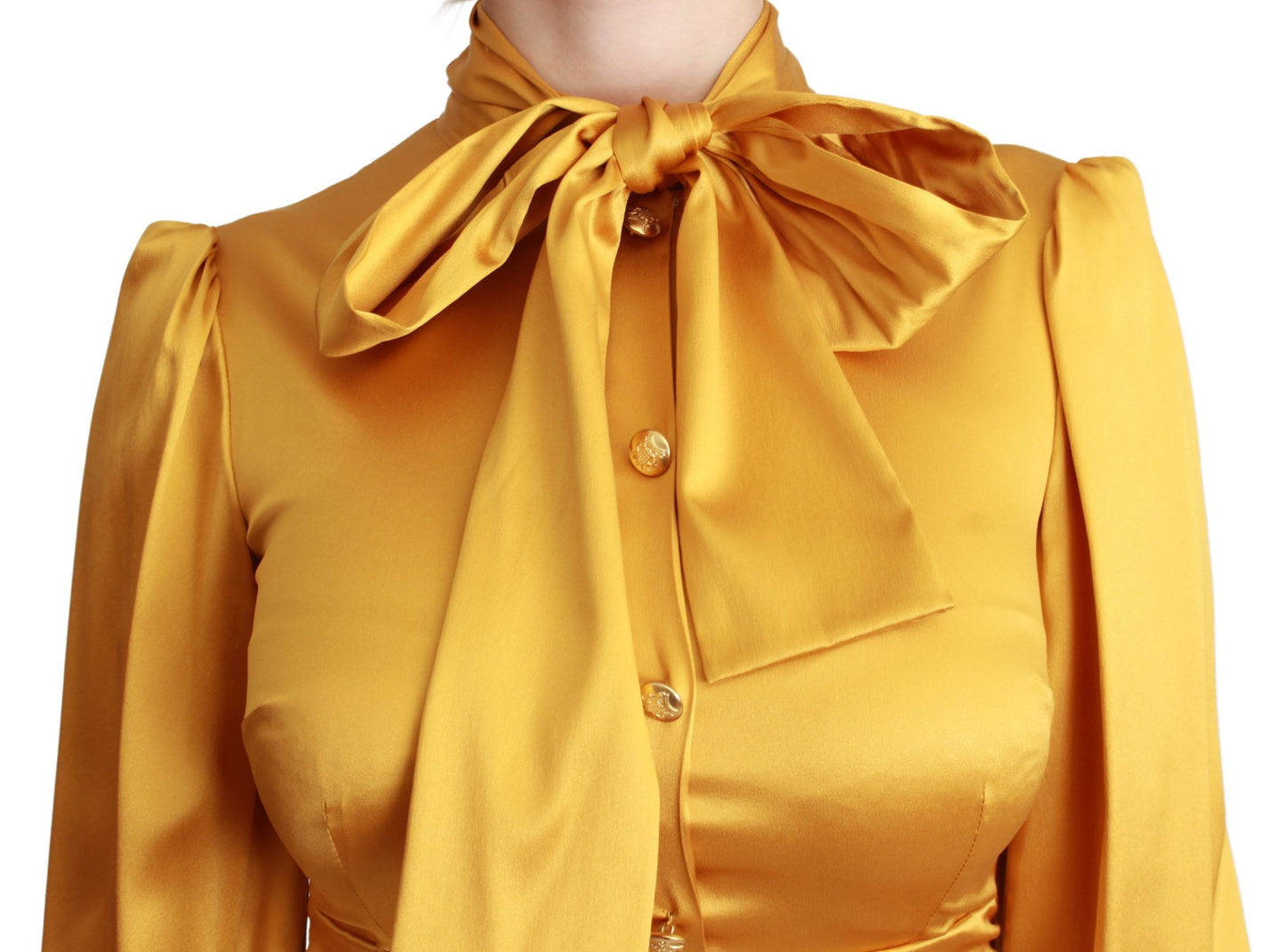 Yellow Silk Stretch Sheath Bodycon Mini Dress