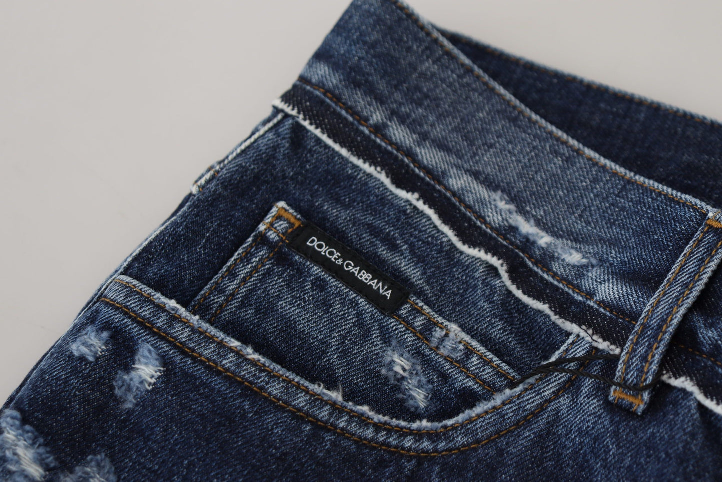 Blue Wash Cotton Regular Denim Jeans Pants