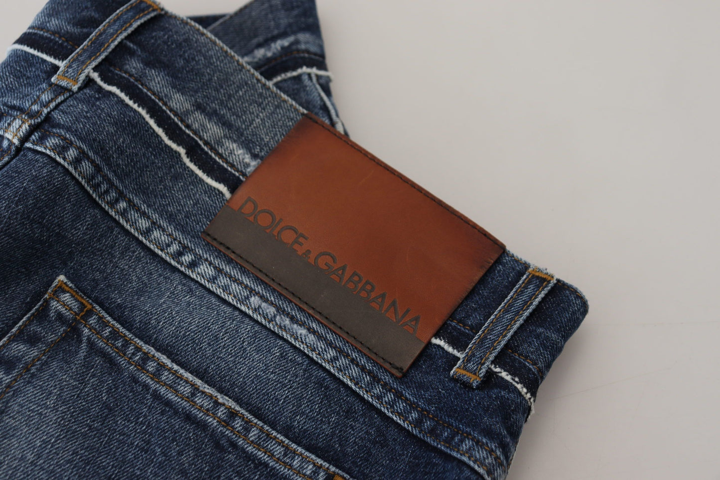 Blue Wash Cotton Regular Denim Jeans Pants