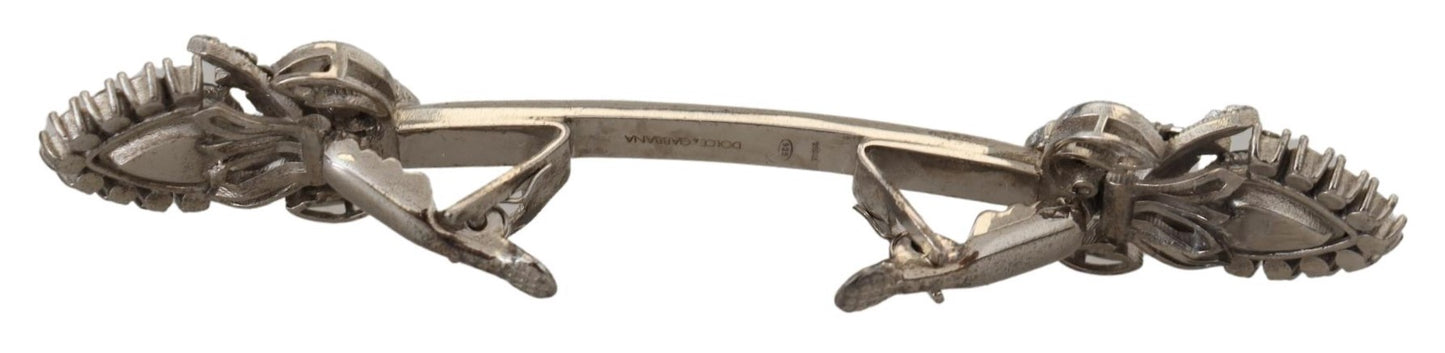 925 Sterling Silver Crystals Pin Collar Brooch