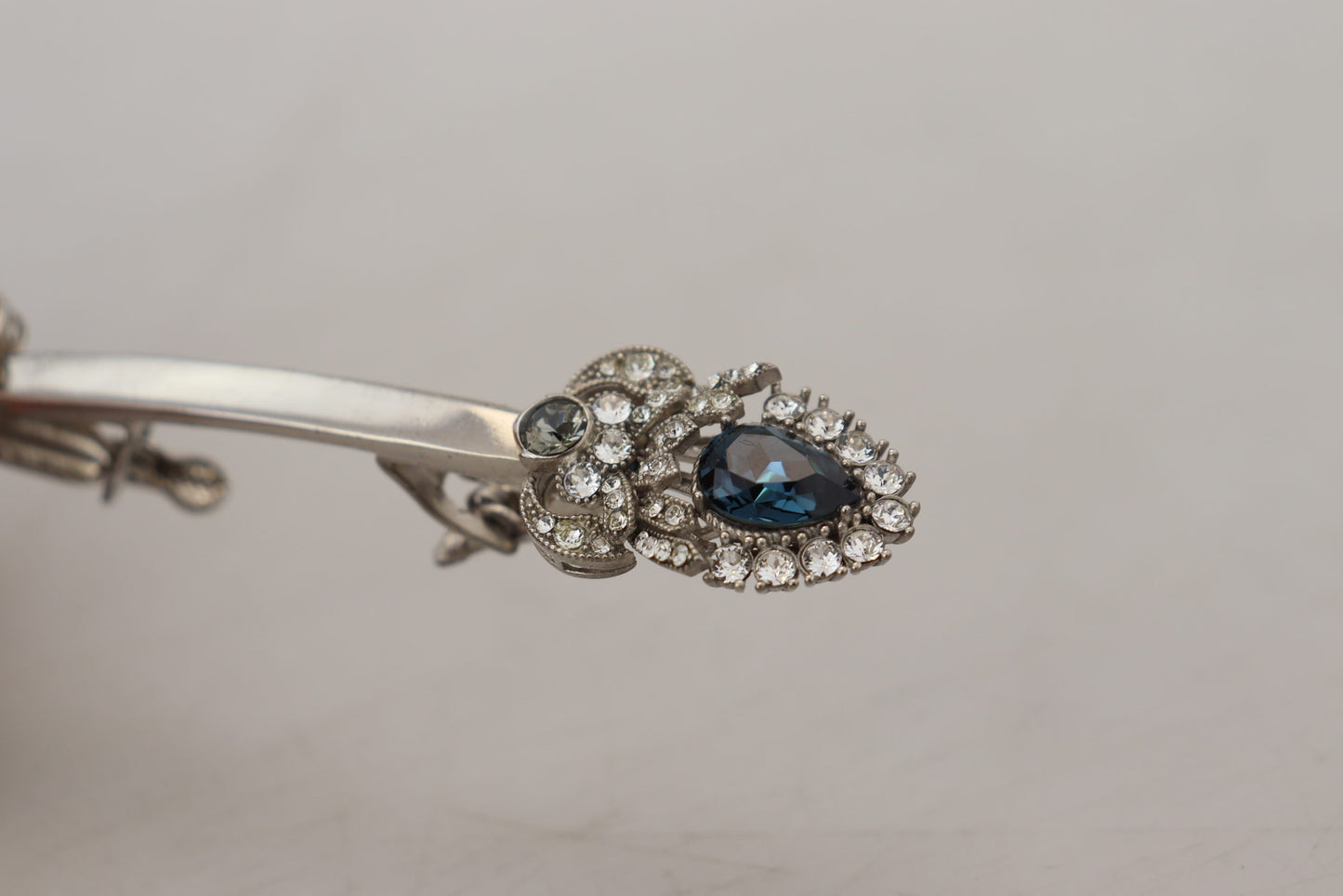 925 Sterling Silver Crystals Pin Collar Brooch