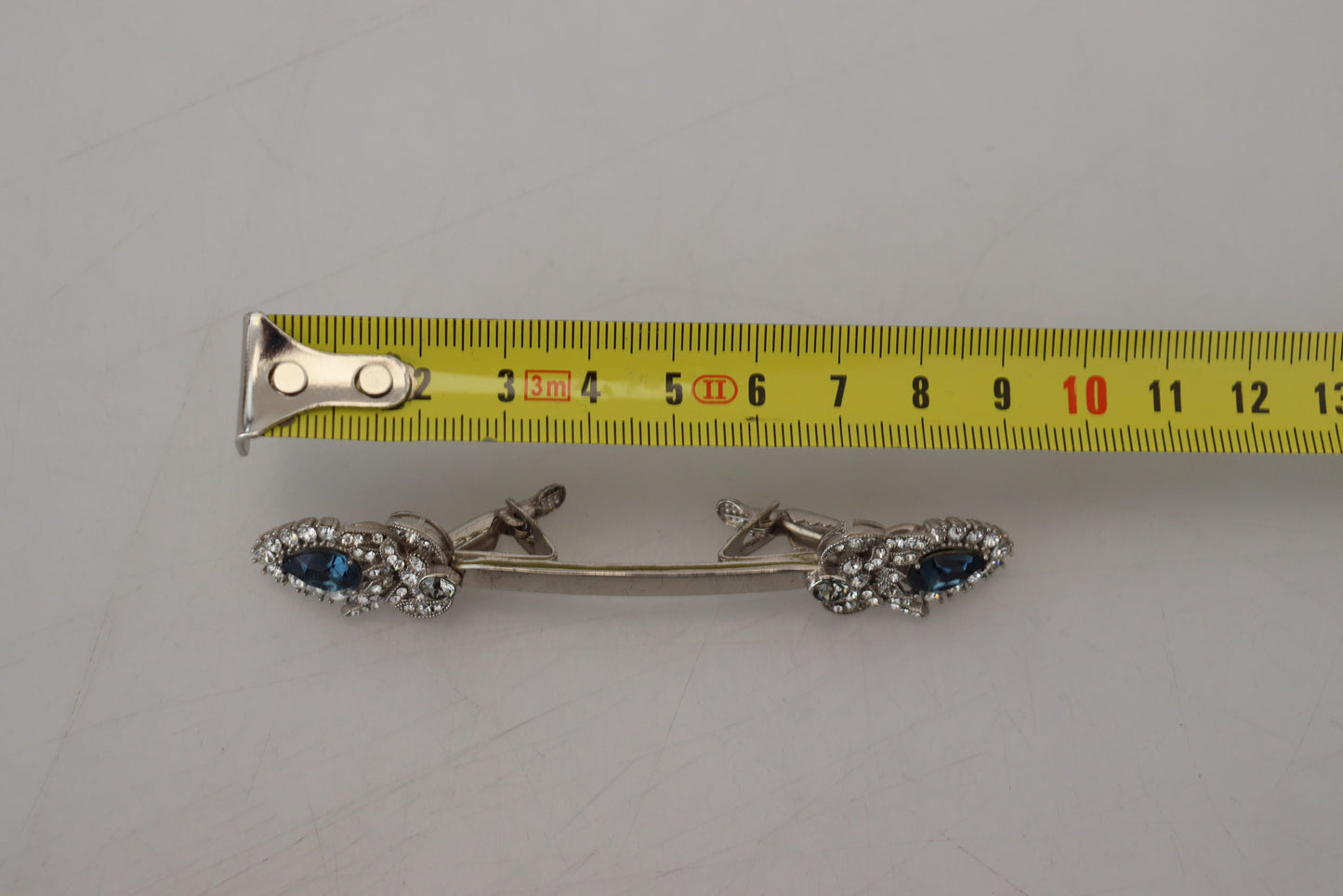 925 Sterling Silver Crystals Pin Collar Brooch