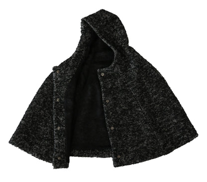 Gray Tweet Wool Kaftan Jacket Coat Top