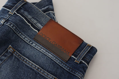 Blue Wash Cotton Regular Denim Jeans Pants