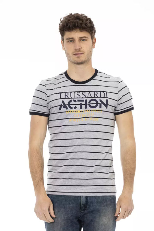 Gray Cotton Men's T-Shirt