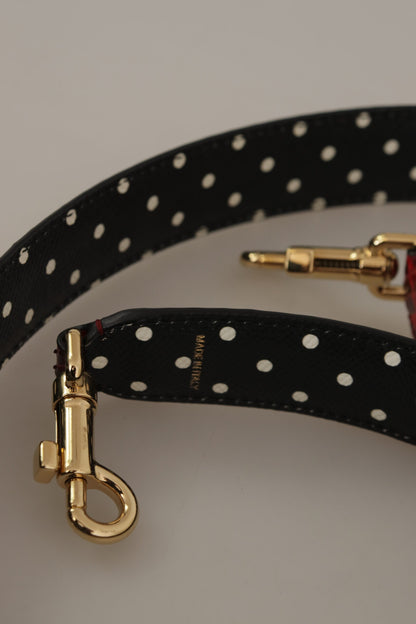 Red Python Leather Crystals Reversible Shoulder Strap
