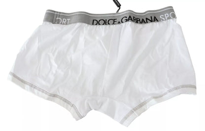 White Cotton Stretch Regular Boxer Underwear