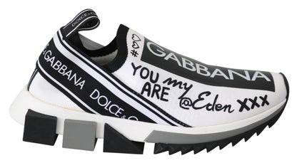 White Black Slip On Sorrento Sneakers