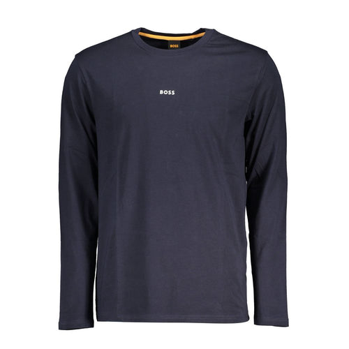 Blue Cotton Men T-Shirt