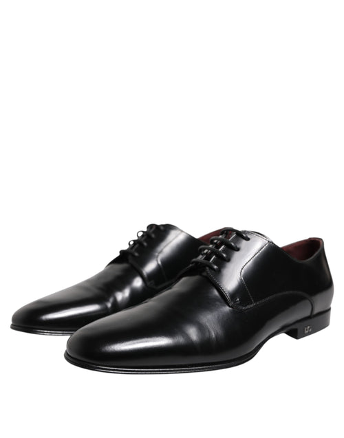 Black Leather Lace Up Derby Dress Formal Shoes