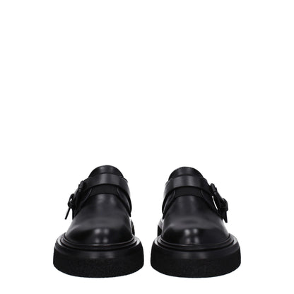 Black Leather Oxfords And Derbies