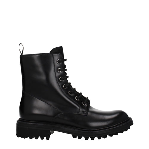 Black Leather Ankle Boots