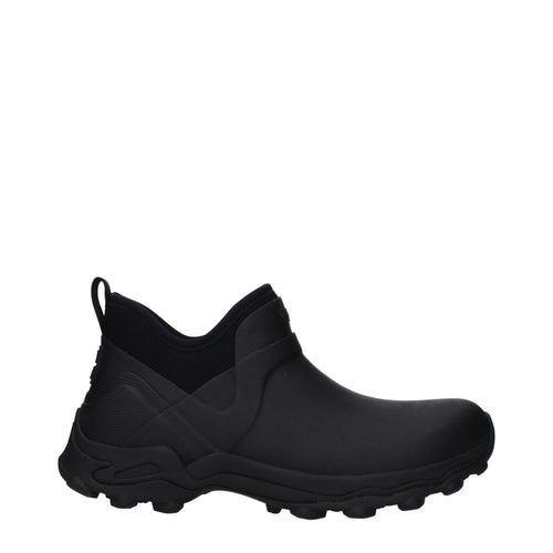 Black Cotton Ankle Boots