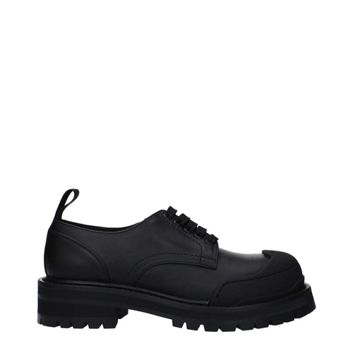 Black Leather Oxfords And Derbies