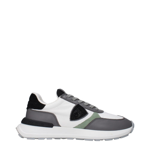 White Fabric Athletic Sneakers
