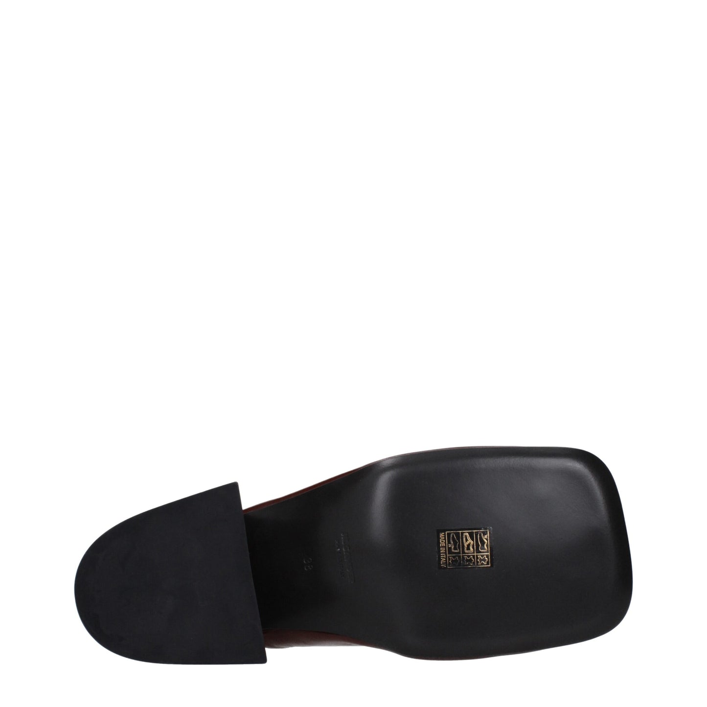 Red Leather Mules
