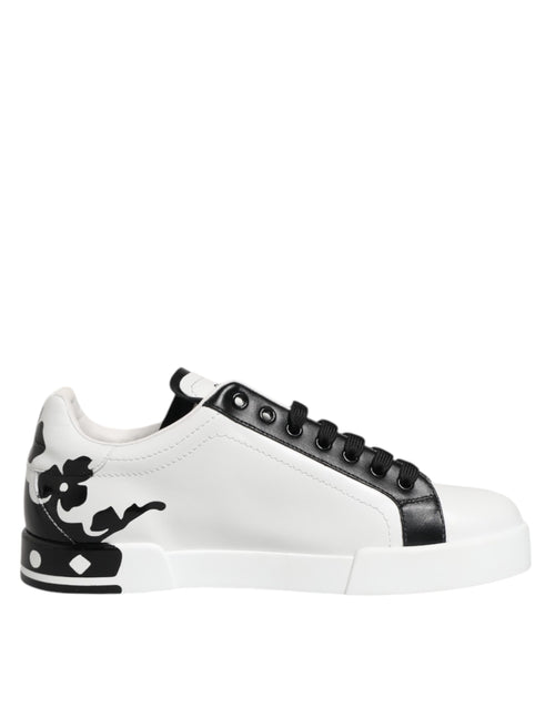 White Black Crown Low Top Men Sneakers Shoes