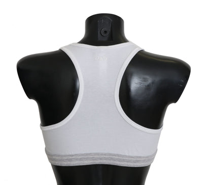 White Cotton Sport Stretch Bra Underwear