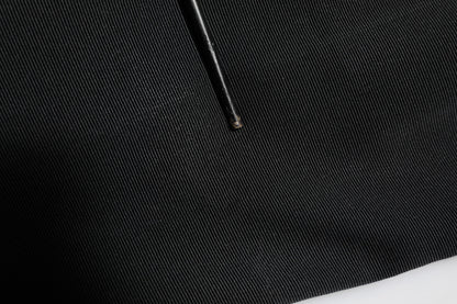 Black Acetate HighWaist Tapered Trouser Pants