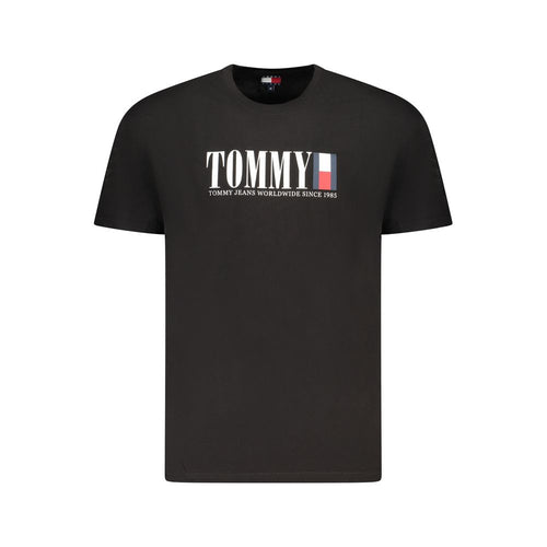 Black Cotton Men T-Shirt