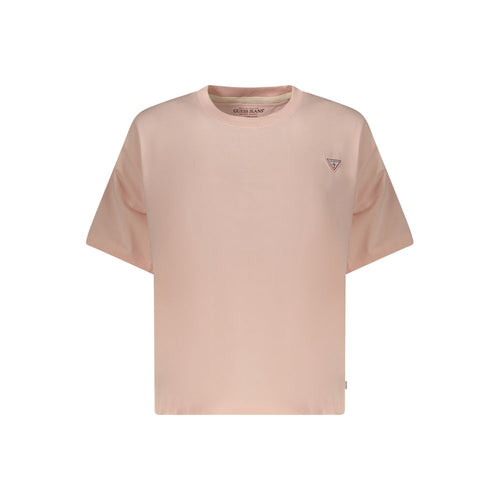 Pink Cotton Women T-Shirt