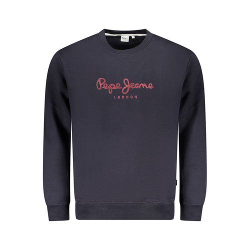 Blue Cotton Men Sweater