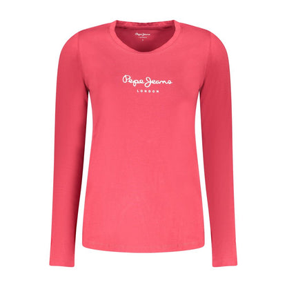 Red Cotton Women T-Shirt