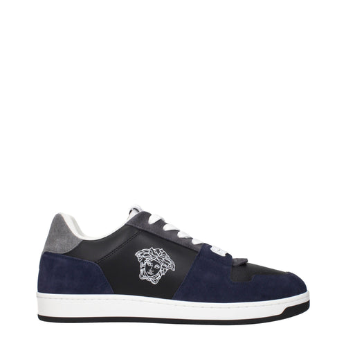 Blue Leather Sneakers