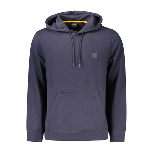 Blue Cotton Men Sweater